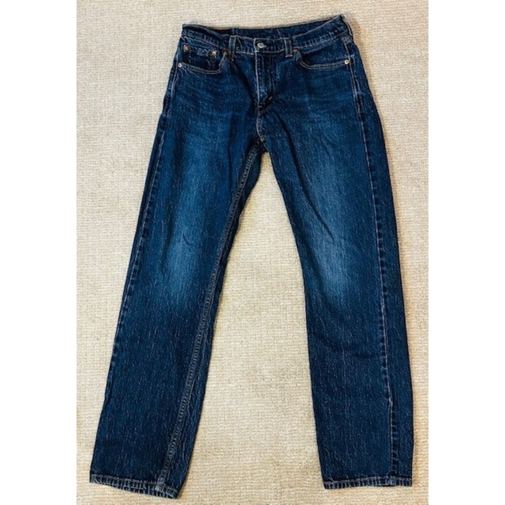 Levi's 505 Rare Trademark "R" Reg Fit Jeans W30 L32 Med Wash Classic Denim Jeans